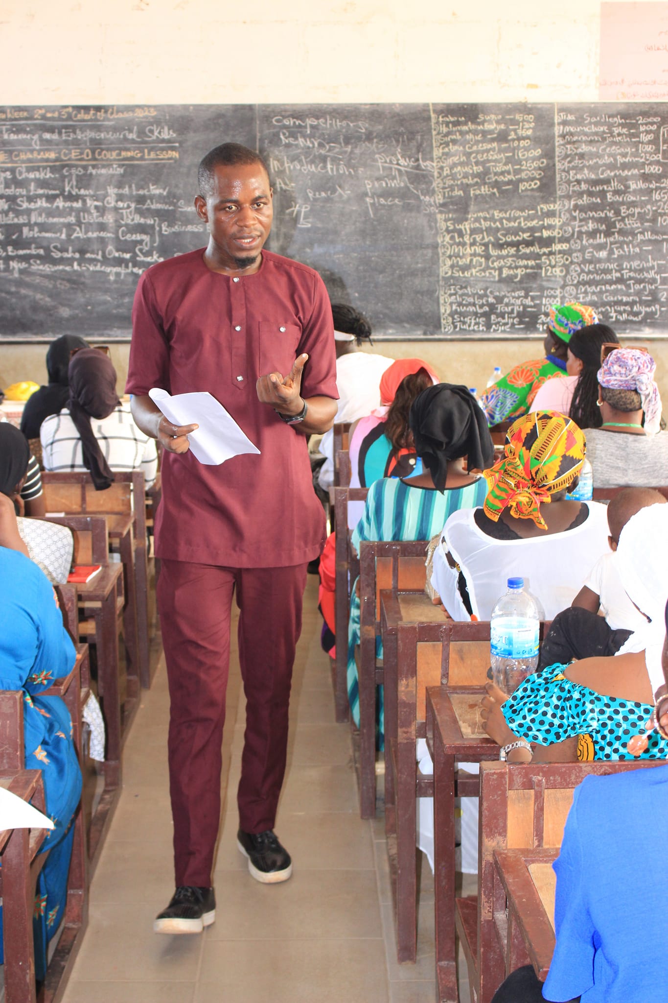 Students engaged in learning at Njie Charakh School